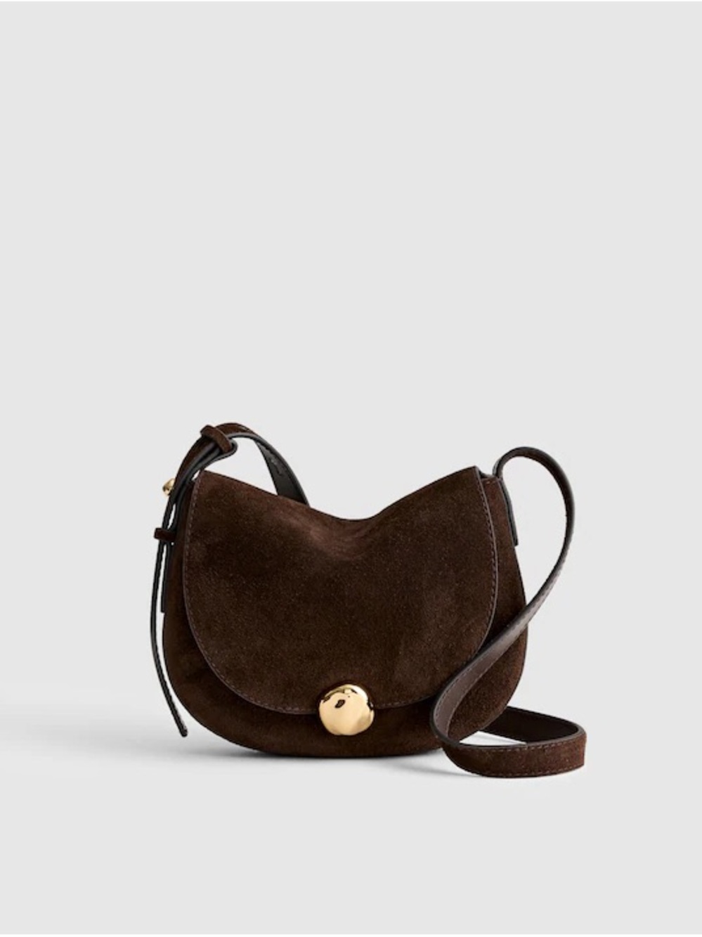 Madewell Dark Brown Suede Crossbody Bag